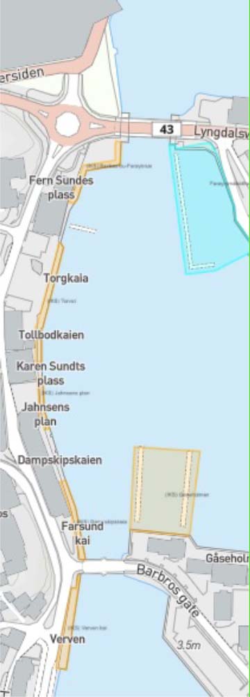 Kart over havn, Farsund havn