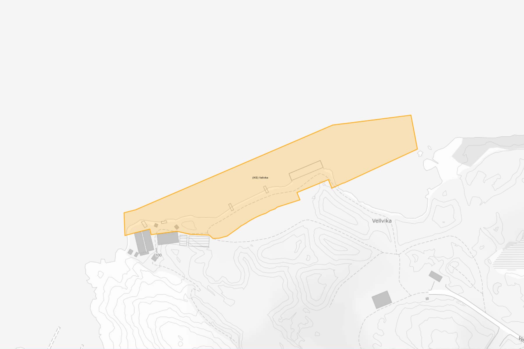 Kart over havn, Hausvik, Lyngdal