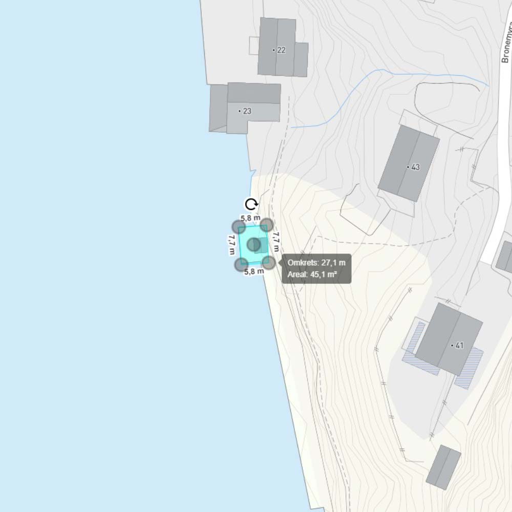 Kart over havn i Korshavn